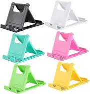 TEHAUX 6pcs Mobile Phone Tablet Holder Phone Stand Phone Tablet Stand Cell Phone Support Stand Desktop Phone Holder Stand Table Phone Holder Portable Plastic Phone Holder Abs