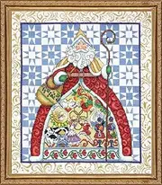 Tobin 407398 12 Days-Jim Shore Counted Cross Stitch Kit-14" x16", Multicolor/Assorted, 14 Count