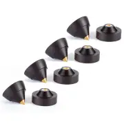 4x HIFI Speaker Shockproof Solid Ebony Spike Stand Isolation Feet with Base Pad