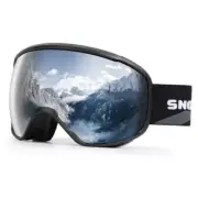 SNOWER Ski Goggles, Spherical OTG Anti-Fog Snow Goggles, HD Snowboard Goggles