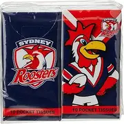 NRL Roosters Mascot Pocket Tissues (Pack of 4)
