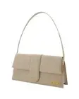 Jacquemus Bambino Long Leather Bag with Magnetic Clasp Women Beige Shoulder Bags