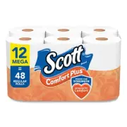 Scott 54245 Mega Roll Septic Safe 1-Ply ComfortPlus Toilet Paper (24/CT) New