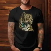 Leopard Print Unisex T-Shirt, Softstyle Tee Shirt, Animal Print Top, Trendy