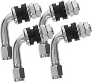 90° Valve Stem Adapter Set for Tyres Extendable Valves Curved Nozzle for Tight Spaces and Easy to Install