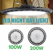 UFO LED High Bay Lights 100W 200W Warehouse Industrial Factory Shed Light Lamp