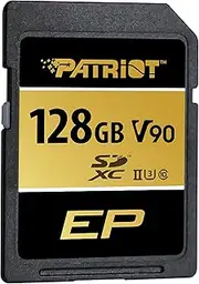 Patriot Memory V90 SDXC UHS II U3 Class 10 SD Card 128GB PEF128GEP92SDX