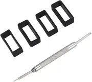Holibanna 4pcs 22mm Silicone Rubber Watch Band Loop Tool Watch Accessories for Replacement Band Straps