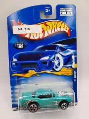 Hot Wheels Car #10 Flames5 57 Chevy Green Engine Exposed