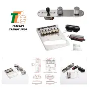 Prewired 3 Way Switch Guitar Control Plate Kit Chrome Plated Metal Bridge Pla...