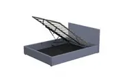 Milano Single Luxury Gas Lift Platform Bed Frame w/ Headboard M1 Charcoal
