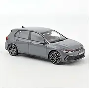 Scale Finished Model Car 1:18 Scale for Volkswagen Golf GTI Alloy Die-cast Metal Simulation Mini Car Replica Model Toy Miniature Replica Car(Titanium)