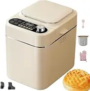 Electric Bread Maker 380W, 26 Preset Function Auto Nut Dispenser with Nut Automatic Dispenser 13 Hours Delay Timer, Low Noise Fully Automatic Bread Maker Machines, 60 Minutes Keep Warm