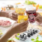 Stainless Steel Ice Trays With Easy Release Handle Ice Cubes And Foods Reusable
