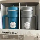 ThermoFlask 32oz Insulated Standard Straw Tumbler with Handles 2 Pack