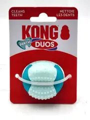 KONG Duos Dental Ball XS/SM Textured Easy Grip Dog Fetch & Chew Toy 2"