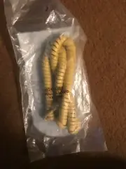 NOS Bell System/Western Electric Modular Phone Spring Cord Long Yellow New
