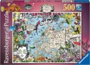 Ravensburger 500 Piece Jigsaw Puzzle - European Map Quirky Circus 16760-9