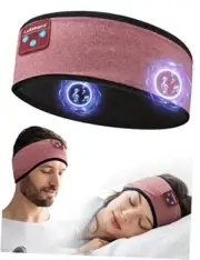 Sleep Headphones - Bluetooth Headband Headphones - Ultra-Long Play Coral Red