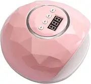 LED Nail Lamp, Professional Nail Dryer, Portable Curing Lamp for Gel Nail Polish, Automatic Sensor & LCD Display, Manicure Pedicure Tools for Home Salon(Pink)