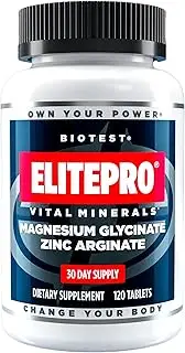 ElitePro Minerals - Magnesium Glycinate & Zinc Arginate for Immunity, Recovery & Metabolic Support - 30-Day Supply, 120 Tablets