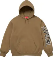 Supreme Sleeve Arc Hooded Sweatshirt Dark Khaki (Size Large)