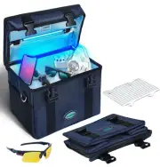 Ozone UVC Box, Portable Foldable UV Cleaner Bag UVC Household Bag with 3-leve...