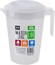Leona Co Large 1.6L Water Jug, Plastic Juice Cold Drink Pitcher with Lid, BPA Free Water Jug for Cold Beverages, Iced Tea, Juice, and Lemonade