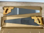 Lot of 2 New NOS Disston D-23 8 point 26" Crosscut Carpenter Handsaw Saws in Box