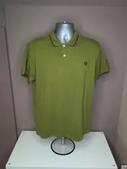 Sergio Tacchini Tipped Polo Shirt Olive Green/navy new XL
