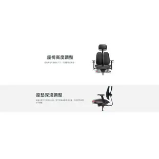 DUOREST DR-2500G-DAM 雙背人體工學椅(座網)