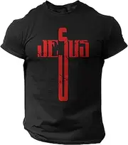 [Rogue Style] Cross T-Shirt Christian Men Faith Vintage Style Religious Tee