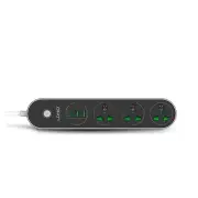 SC3301 US EU UK Plug Power Strip Non-slip 2500W 3 Outlet 3-Port USB Adapter Intelligent Charging Protector Power Socket