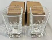 2) 159 Princess House Moderna Heritage Crystal Shot Glass NIB Retired Two Piece