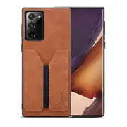 Denior For Samsung Galaxy Note 20 Ultra Leather Case with Elastic Wallet Card Holder Slot Pocket Cover - Brown