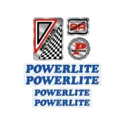 Powerlite - Early Blue decal set - old school bmx