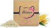 MINX Natural Corn Clumping Cat Litter, Fast Clumping, Flushable and Easy to Scoop, Smooth Texture Pellets, Unscented and Odour Neutralizer, Easy to Use & Tidy Storage Litter Box, 2.5kg, 1 Month Supply