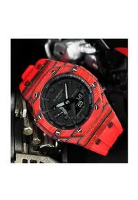 在飛比找ZALORA購物網優惠-Casio G-Shock Black Dial Red R