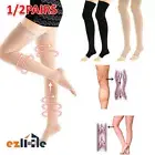 Socks Medical Varicose Veins Open Toe Thigh High Support Compression Stockings