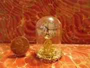 New!Elegant Gold Glass Dome Mantle Clock Dollhouse Miniatures Dome Clock Reg.$49