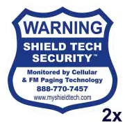 2 STATIC CLING DECALS FOR GLASS WINDOW NO STICKER ADHEISVE FRONT ALARM SYSTEM C