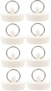 Rubber Bathtub Stoppers 8pcs Drain Plugs Pull Rings Stylish and Easy to Clean