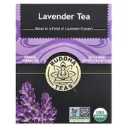 Buddha Teas, Organic Herbal Tea, Lavender, Caffeine Free , 18 Tea Bags, 0.83 oz (24 g)