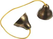 COSMEVIVI Thick Brass Cymbal Bell Hand Bell Religious Music Portable Musical Instrument for Ages