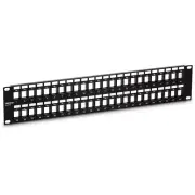 48-Port Blank Keystone 2U HD Patch Panel TC-KP48 2U 19” Metal Rackmount Housi...
