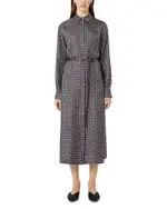 Max Mara Studio Mister Navy Silk Shirt Dress
