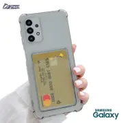 Clear Card Holder Slot Bumper TPU Case For Samsung Galaxy A04s A14 A34 A54 5G