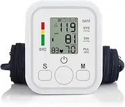 Upper Arm Blood Pressure And Pulse Rate Monitor, Portable Electronic Blood Pressure Monitor with 99 Groups of Memory for 2 Users