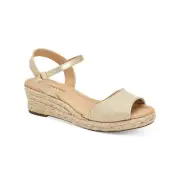 CHARTER CLUB Luchia Ankle Strap Luchia Wedge Espadrille, Natural, sz 10M