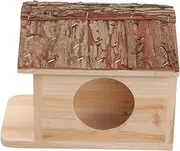 Happyyami Wooden Hamster Hideaway Cabin Breathable Pet Nest for Small Animals for Hamsters Guinea Pigs and Ferrets Wear Resistant Design for Cooling and Comfort